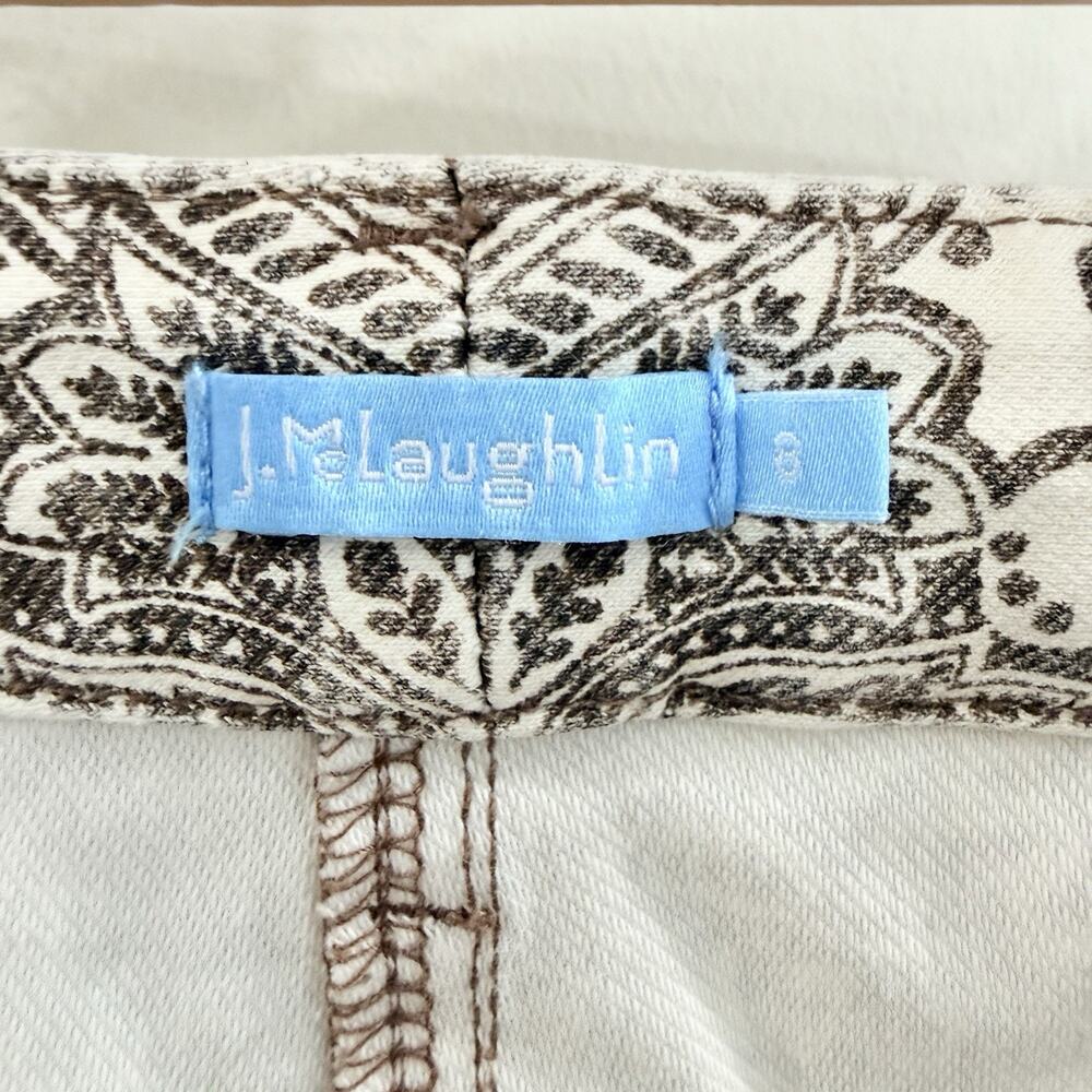 J.McLaughlin Lexi Jeans in Mega Ravi Paisley Size 8 Mid Rise Slim Leg B9061 - Picture 4 of 6